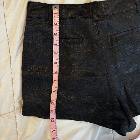 Sans Souci Black Metallic Textured Women Shorts - Picture 7 of 9
